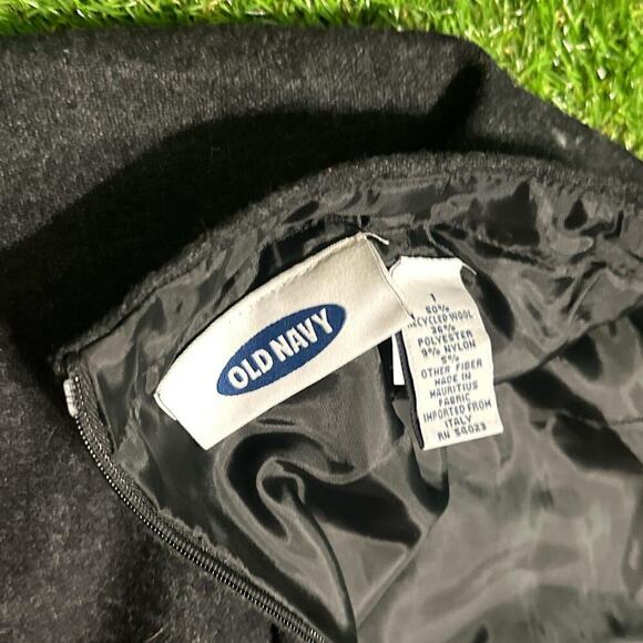 Vintage Black Wool Skirt With Silver Floral Barb Embroidery - Picture 6 of 6